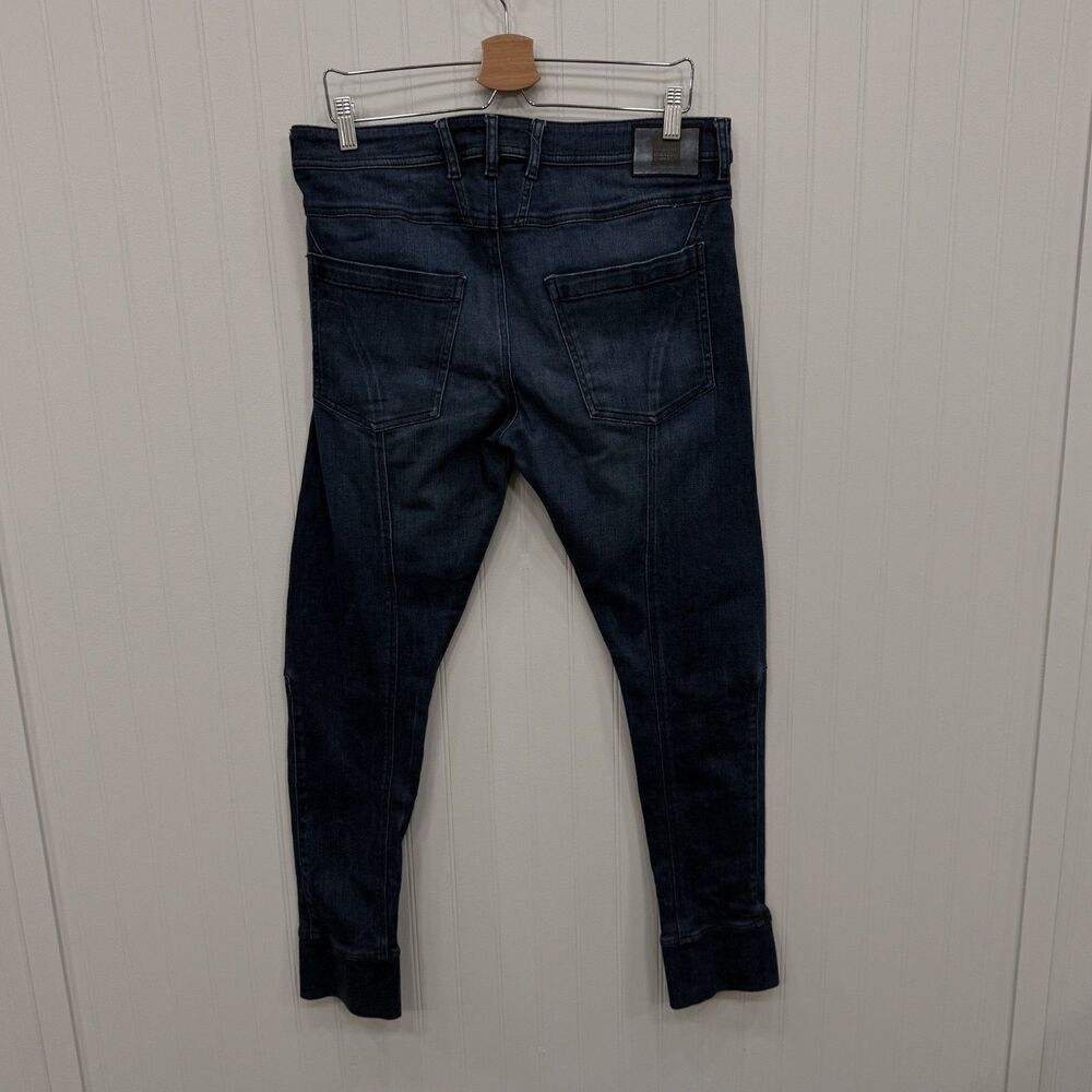 VTG Marithe Francois Girbaud Men's 34 Tall Blue Denim Derick Slim Jeans 90s Y2K - Picture 4 of 9